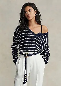 Gestreifter Leinenpullover von Ralph Lauren