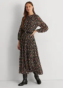 Geblümtes Kleid aus Knittergeorgette
