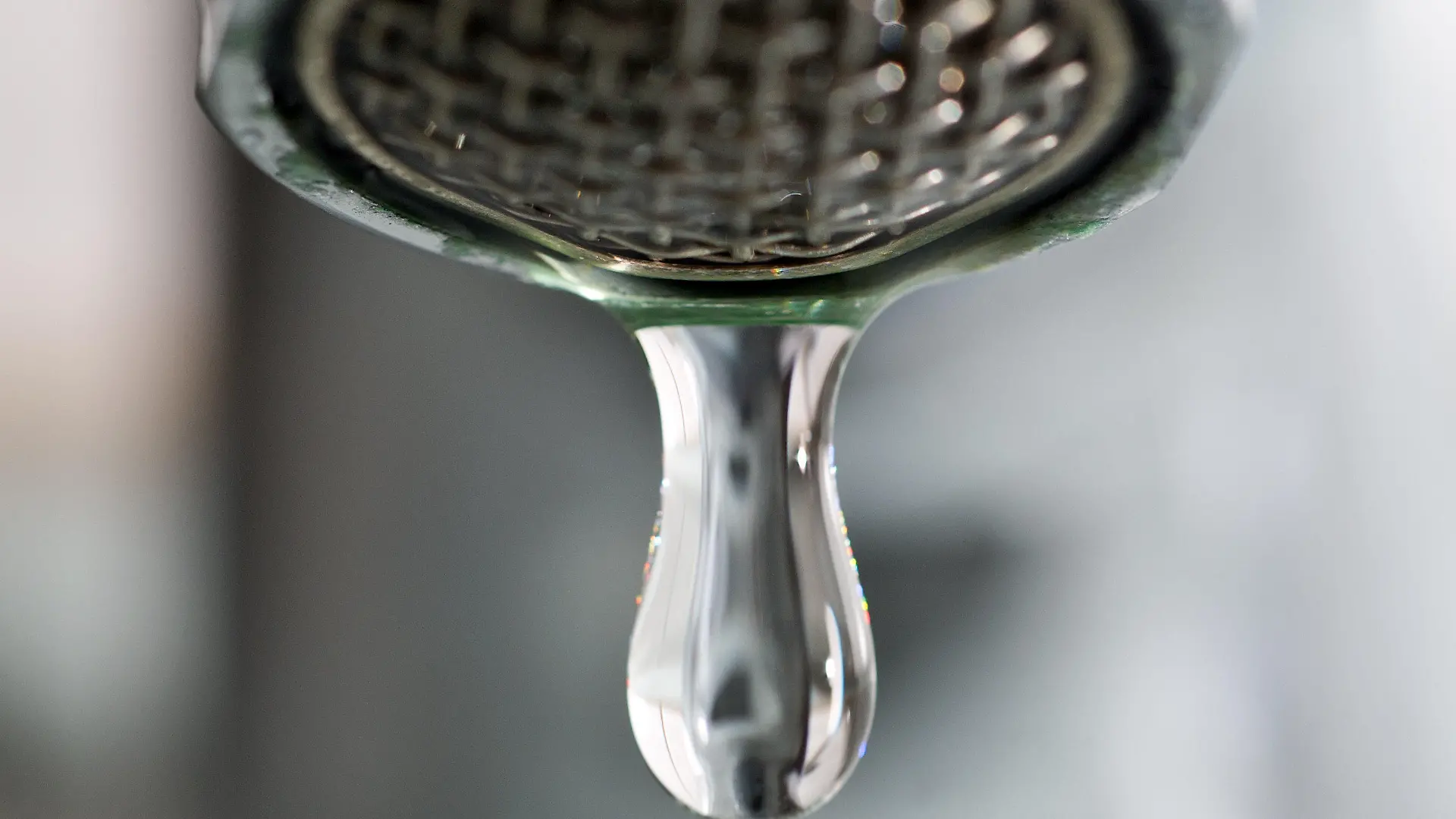 Ein Tropfen Wasser kommt am 21.03.2013 aus einem Wasserhahn in Frankfurt (Oder) (Brandenburg). Am 22.03.2013 ist Weltwassertag. Laut Unicef haben mehr als 780 Millionen Menschen weltweit kein sauberes Trinkwasser. Foto: Patrick Pleul/dpa +++(c) dpa - Bildfunk+++