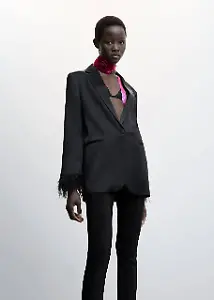 "Satin"-Blazer von Mango