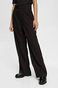 Hose mit weitem Bein und hohem Bund