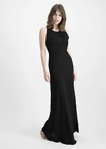 Schwarzes Maxikleid