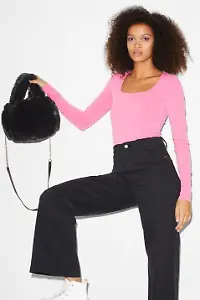 Kunstfell-Umhängetasche