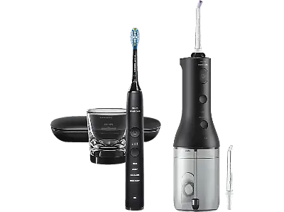 PHILIPS Sonicare HX3866/43 Cordless Power Flosser DiamondClean 9000 Munddusche + Zahnbürste