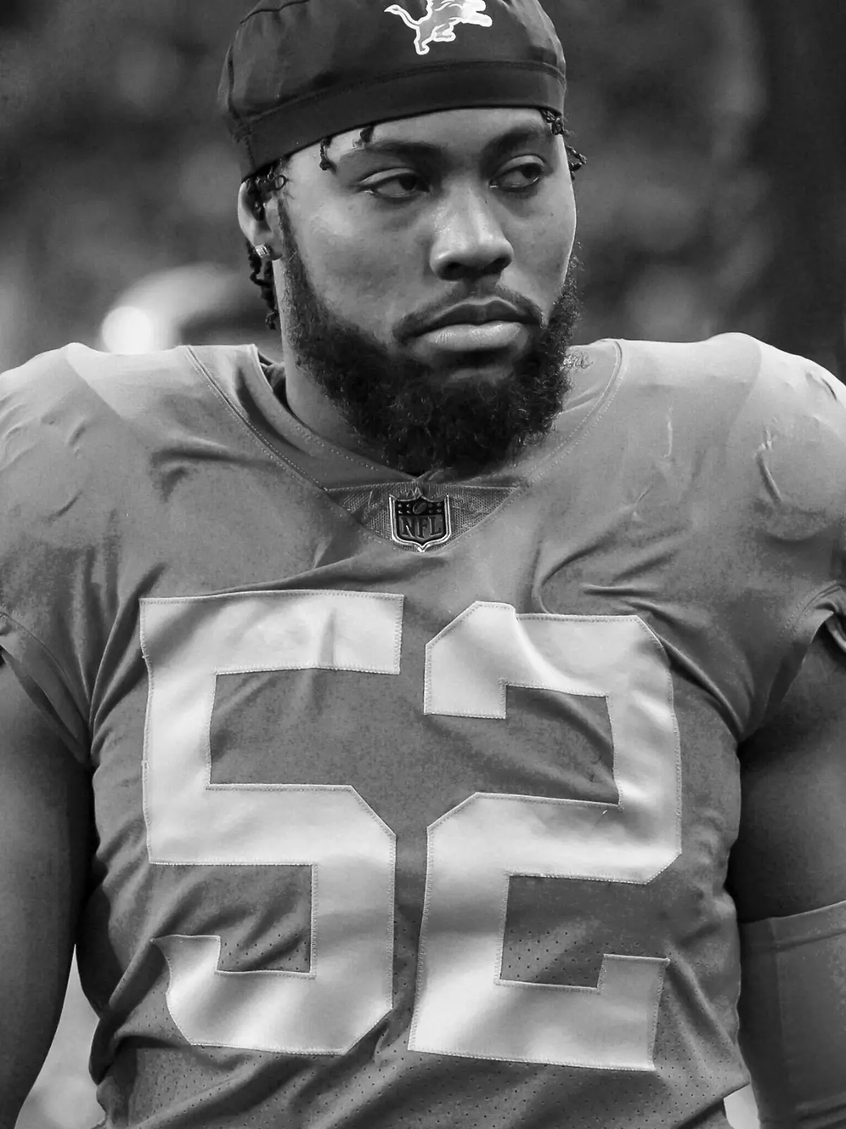 NFL, American Football Herren, USA Green Bay Packers at Detroit Lions, Jan 9, 2022 Detroit, Michigan, USA Detroit Lions linebacker Jessie Lemonier 52 walks off the field just after the second quarter against the Green Bay Packers at Ford Field. Mandatory Credit: Raj Mehta-USA TODAY Sports, 09.01.2022 14:22:27, 17483970, NPStrans, Jessie Lemonier, NFL, Detroit Lions, Ford Field, Green Bay Packers PUBLICATIONxINxGERxSUIxAUTxONLY Copyright: xRajxMehtax 17483970