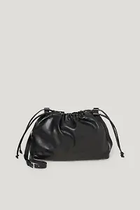 Umhänge-Beuteltasche aus Lederimitat