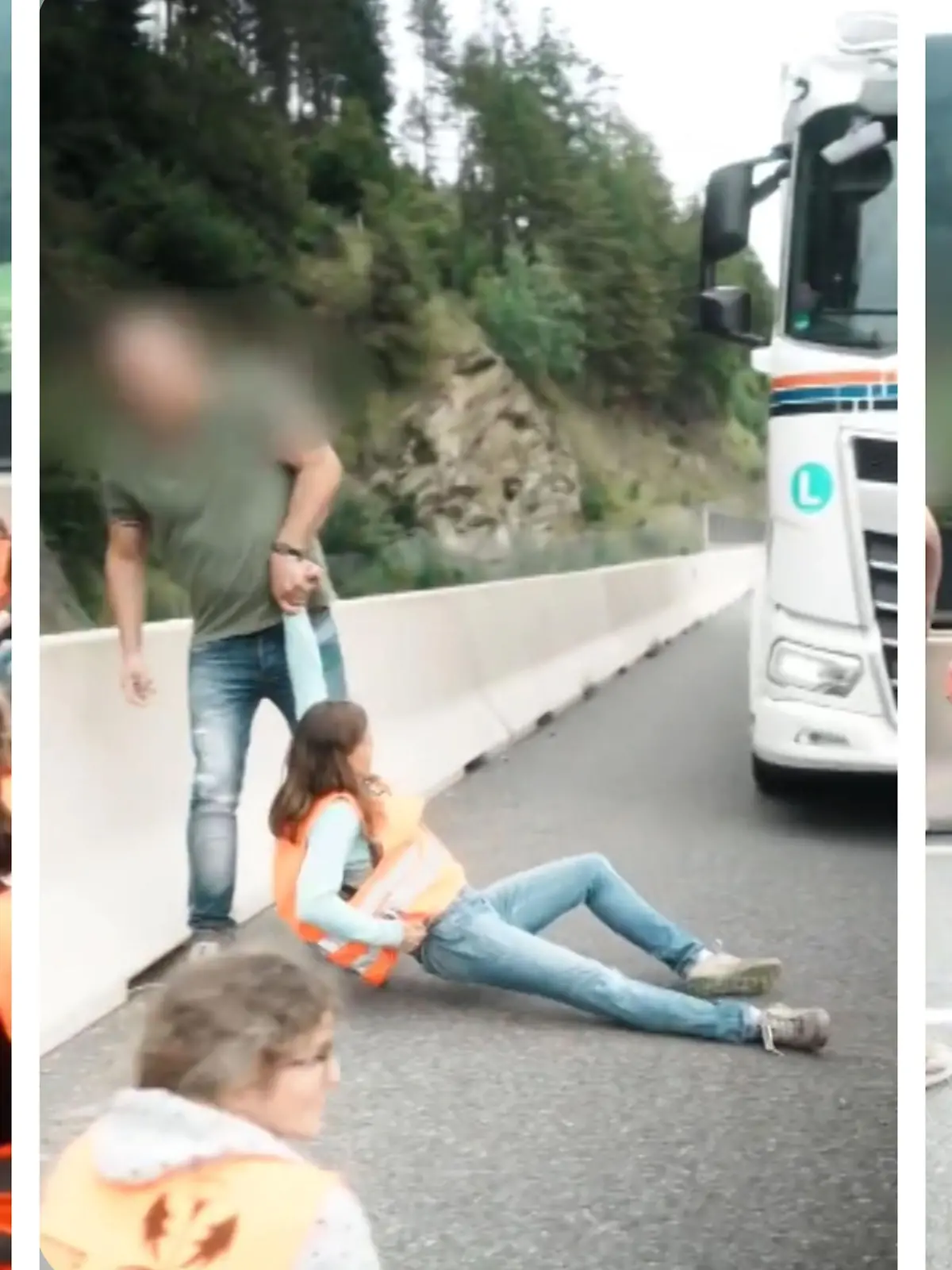 Mitten in der Urlaubszeit geht auf der Brennerautobahn Richtung Italien nichts mehr. Aktivisten der Letzten Generation haben sich festgeklebt, innerhalb kürzester Zeit staut sich der Verkehr. Noch bevor die Polizei eintrifft, platzt einigen Autofahrern der Kragen - mehr im Video.
