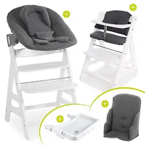 Hauck Hochstuhl "Alpha Plus Weiss XXL Newborn Set" (6-teilig)