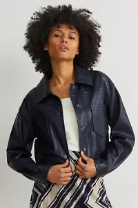 Jacke aus Lederimitat
