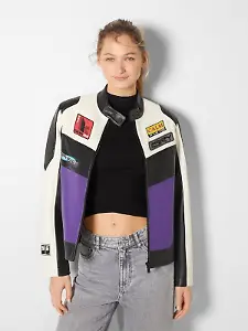 Lederjacke im Racer-Look