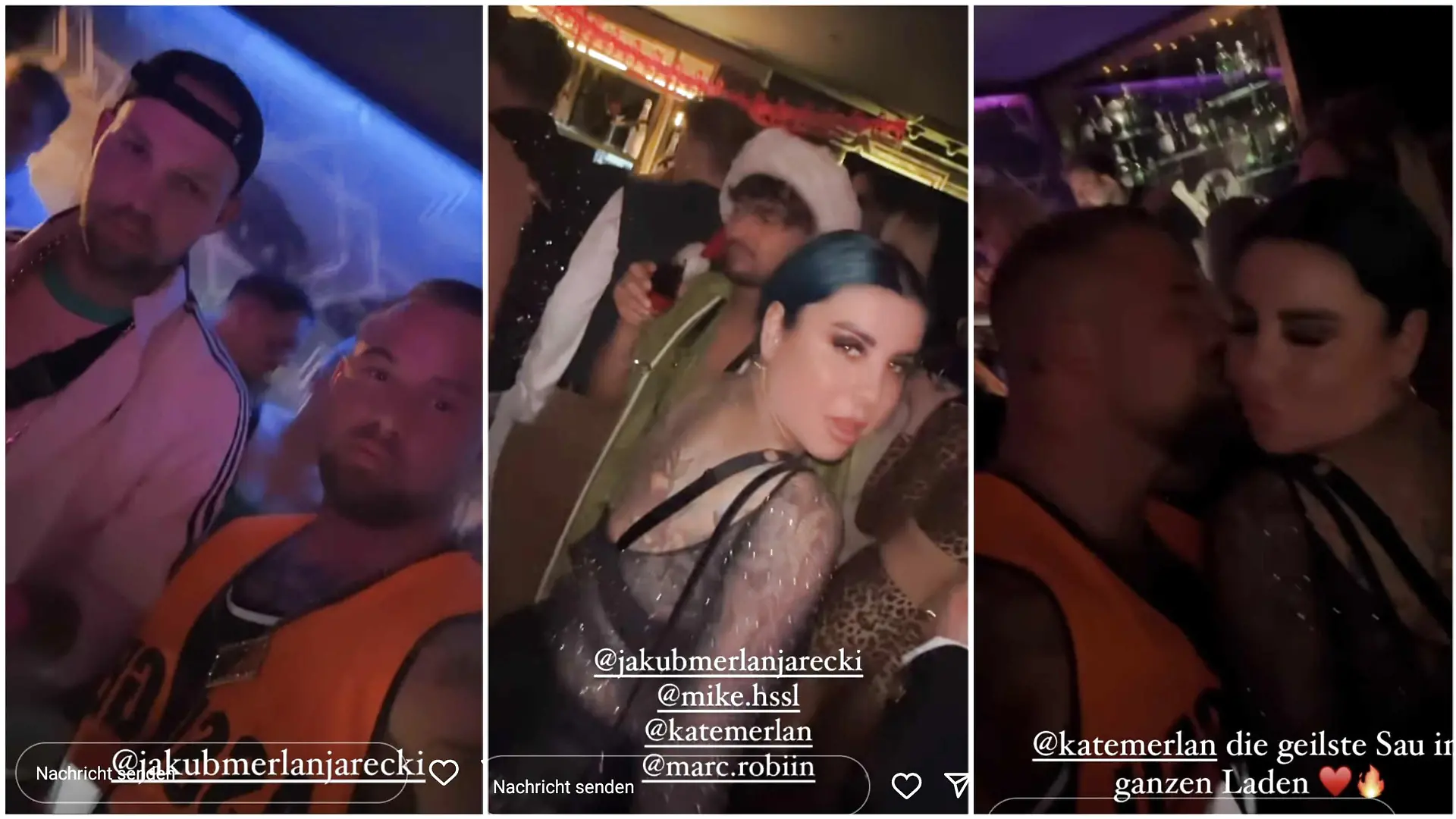 Reality-Star Juliano Fernandez feiert zusammen mit dem Ex-Paar Kate Merlan und Jakub Jarecki Karneval