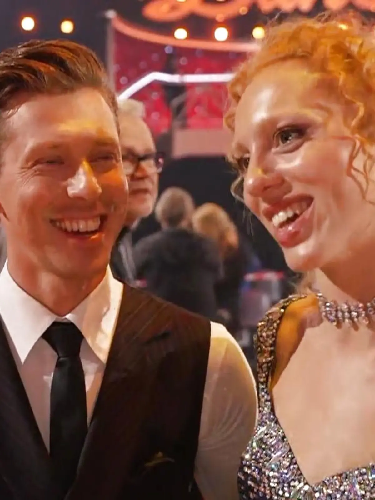 Valentin Lusin und Anna Ermakova sind nach dem Tango happy
