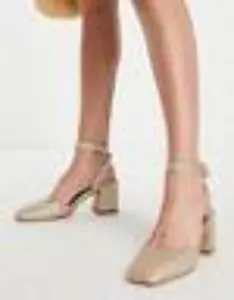 Asos Design – Glitzernde Schuhe mit Blockabsatz