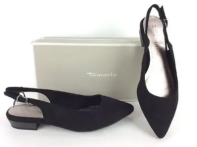 Tamaris Damen Sling Pumps schwarz