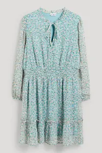 Clockhouse Chiffon-Kleid - mit recyceltem Polyester