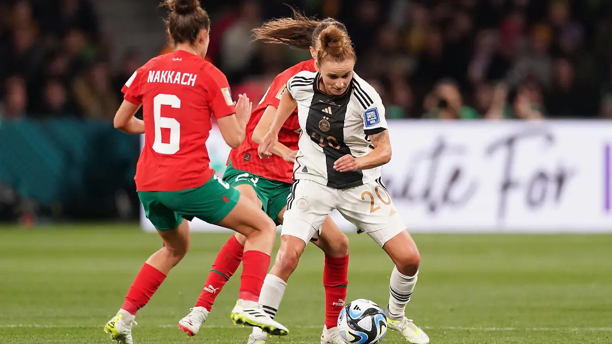 Mandatory Credit: Photo by Scott Barbour/Shutterstock 14019889y Lina Magull of Germany Germany Women v Morocco Women, FIFA Women s World Cup, Group H, International Football, Melbourne Rectangular Stadium,Melbourne, Australia - 24 Jul 2023 Germany Women v Morocco Women, FIFA Women s World Cup, Group H, International Football, Melbourne Rectangular Stadium,Melbourne, Australia - 24 Jul 2023 PUBLICATIONxINxGERxSUIxAUTxHUNxGRExMLTxCYPxROUxBULxUAExKSAxONLY Copyright: xScottxBarbour/Shutterstockx 14019889y