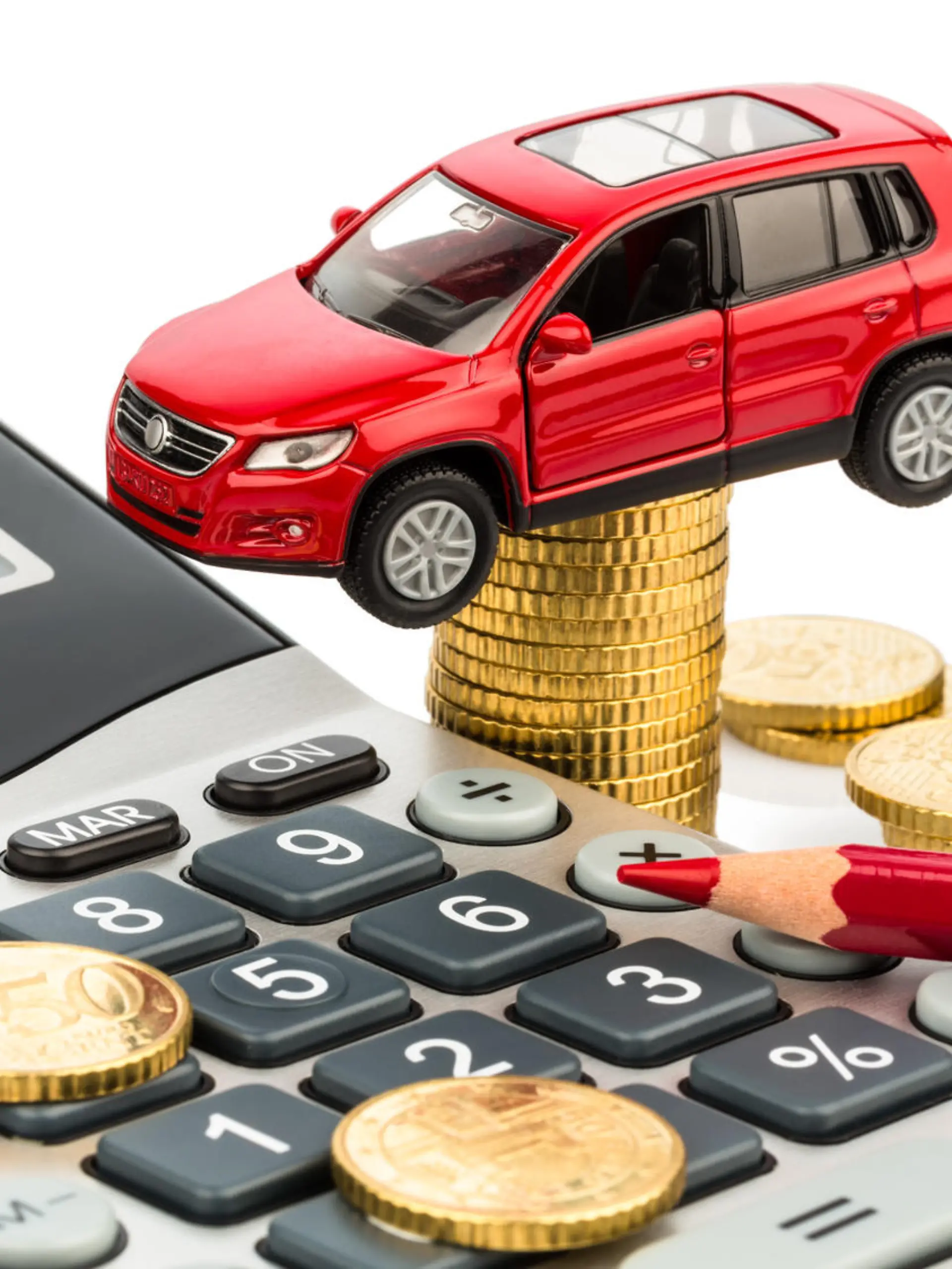 car and calculator. rising costs of car purchase, lease, workshop, refueling and insurance