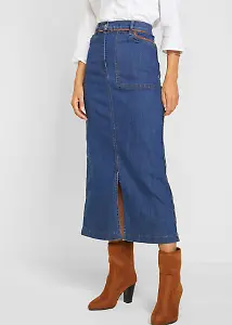 Midi-Jeansrock