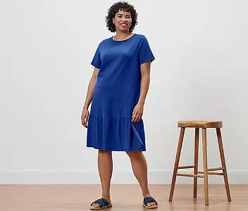 Jerseykleid mit Volant