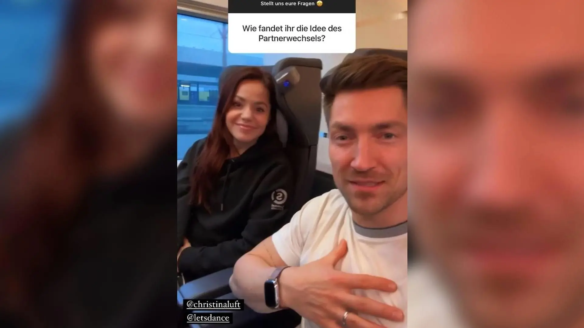 Christina und Philipp nutzen die Zugfahrt nach Köln für eine Fragerunde auf Instagram.
