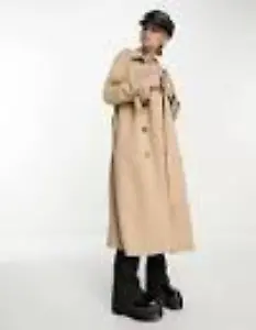 Zweireihiger Trenchcoat in Kamelbraun von Only