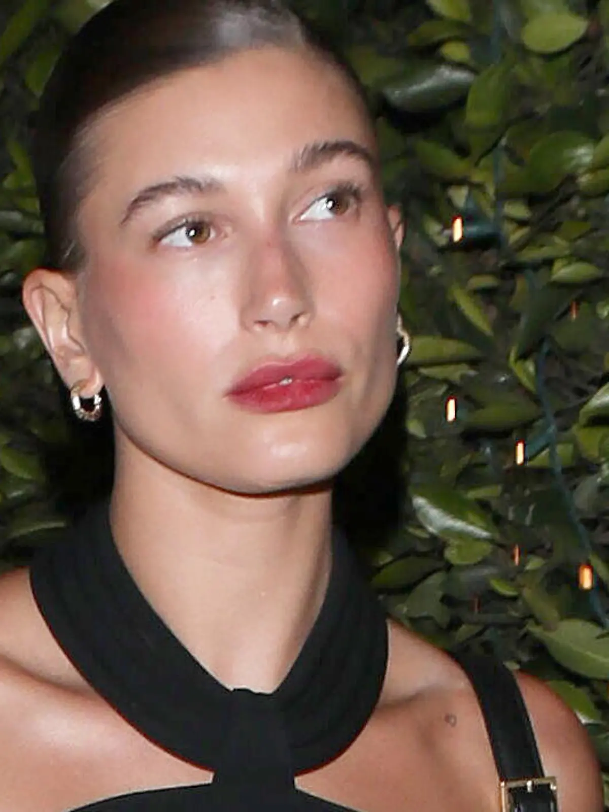 Sunday, April 23, 2023 - Hailey Baldwin steps out in a black mini dress paired with sheer leggings as she and her husband headed for a night out at the popular Santa Monica restaurant Giorgio Baldi. The couple has been in the spotlight since their wedding in 2018, and Baldwin has been facing criticism and hate online due to her drama with Bieber's ex-girlfriend Selena Gomez. In a recent interview, Hailey opened up about the struggles she's been facing, stating that she's currently going through the "hardest moments of her life." Despite the hate, Hailey remains confident and strong, determined to silence her critics and continue living her life with Justin. ROL/X17online.com