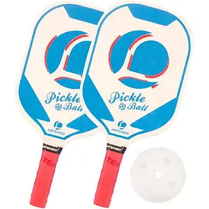 Pickleball Set mit zwei Schlägern blau
