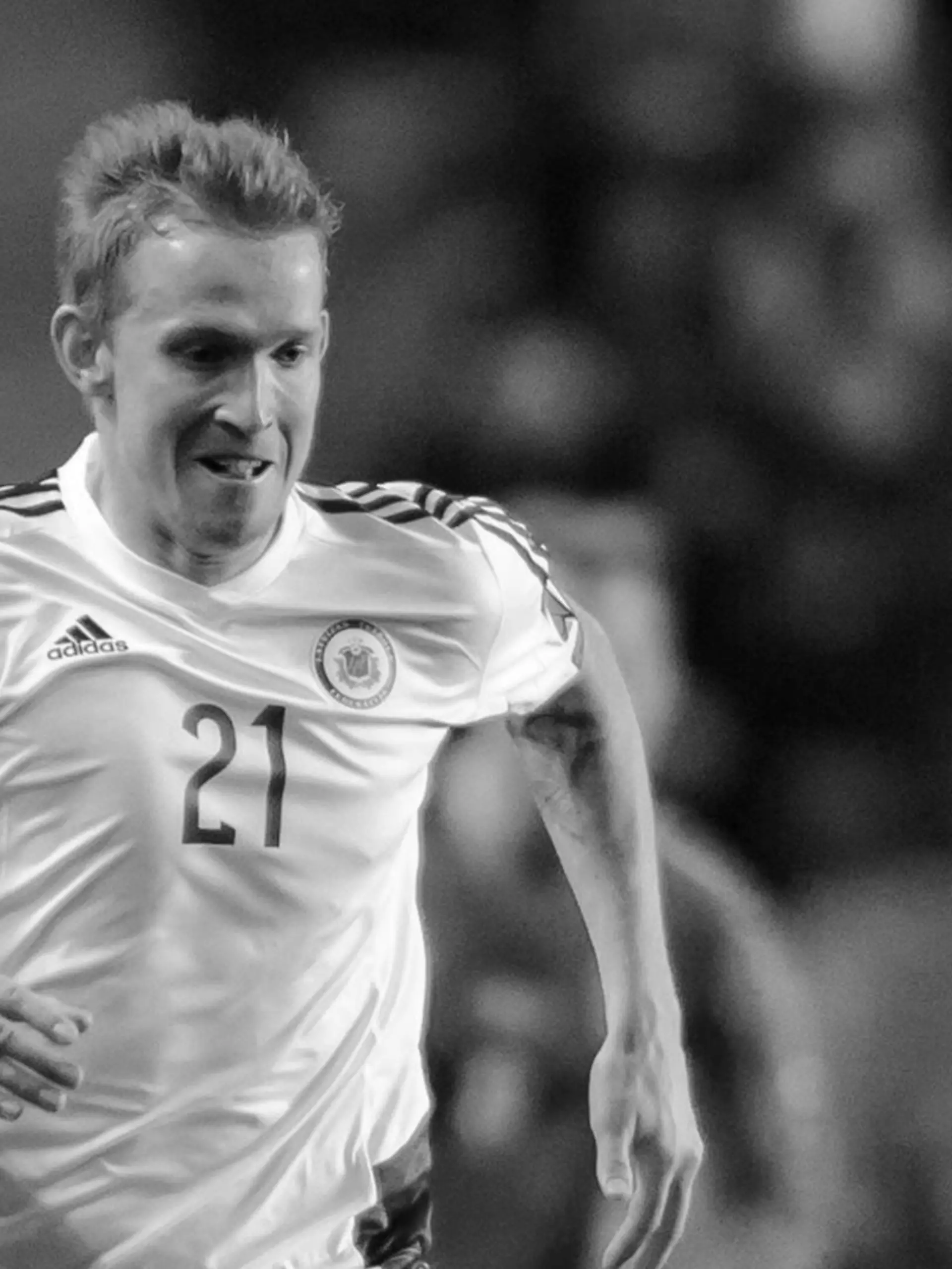 28. Maerz 2015: Prag, Fussball EM-Qualifikation Tschechien - Lettland: Lettlands Gints Freimanis.
28 March 2015 Prague Football euro Qualification The Czech Republic Latvia Latvia Gints Freimanis