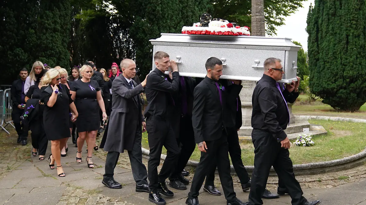 Archie Battersbee funeral. The coffin of Archie Battersbee is brought into St Mary's Church, Prittlewell, Southend-on-Sea, Essex, ahead of his funeral. The 12-year-old who was at the centre of a life-support treatment fight during the summer, died on August 6. Picture date: Tuesday September 13, 2022. See PA story FUNERAL Archie. Photo credit should read: Joe Giddens/PA Wire URN:68795991