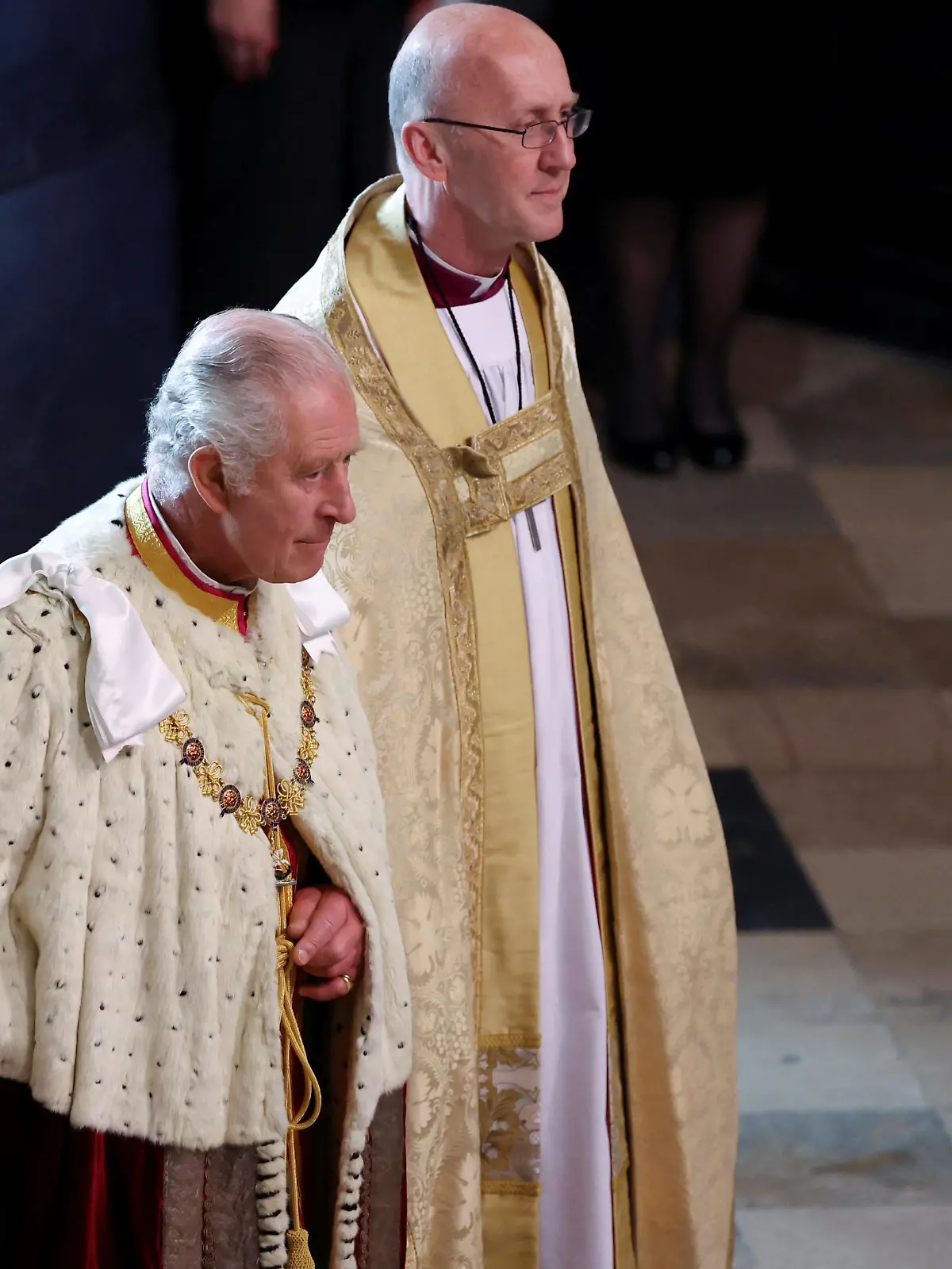Britain's King Charles arrives for his coronation ceremony at Westminster Abbey, in London, Britain May 6, 2023. REUTERS/Phil Noble/Pool