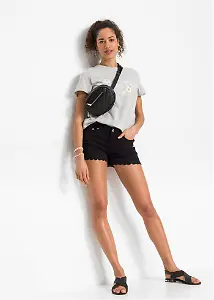 Schwarze Hot-Pants
