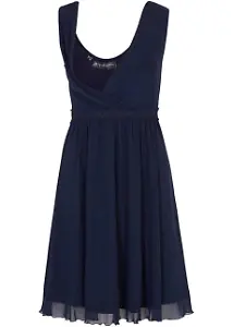 Mesh-Kleid mit Spitze