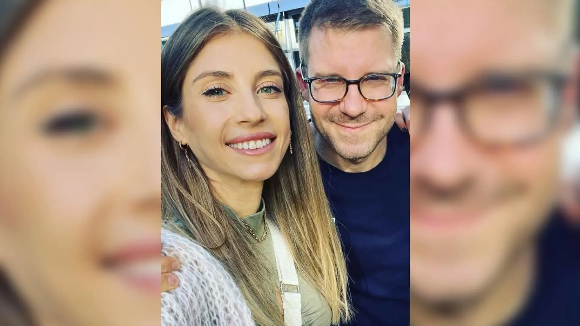 Cathy Hummels mit ihrem älteren Bruder Sebastian Fischer.