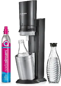 Crystal 3.0 Wassersprudler mit Quick-Connect CO2-Zylinder und zwei Glaskaraffen von SodaStream