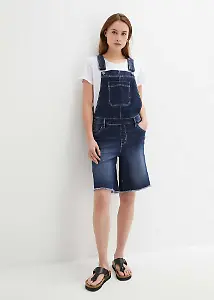 Komfort-Stretch-Jeans-Latzhose, Wide