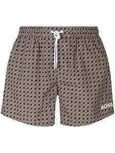 Beigefarbene Badehose von Hugo Boss