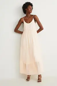 A-Linien Kleid in Creme von C&A