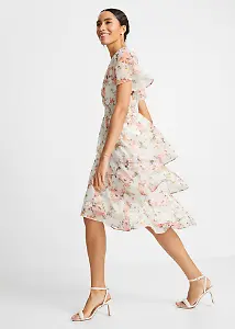 Geblümtes Midikleid mit Volants von Bonprix