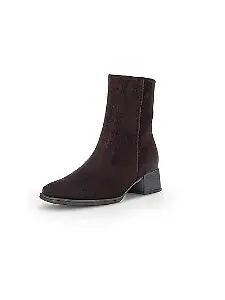 Stiefelette aus braunem Veloursleder