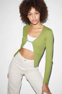 Clockhouse - Strickjacke mit Kettchen