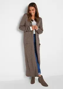 Maxi-Strickjacke