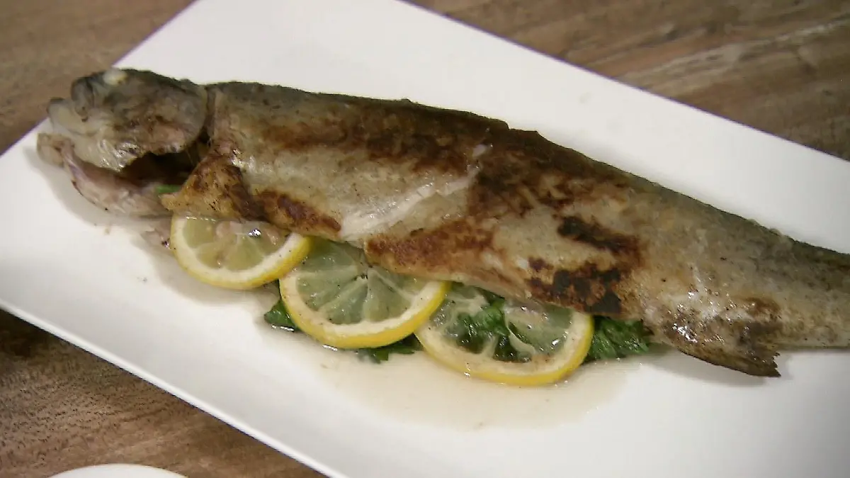 Forelle, Lachs, Kabeljau. Dieser Fisch schmeckt frisch und tiefgekühlt.