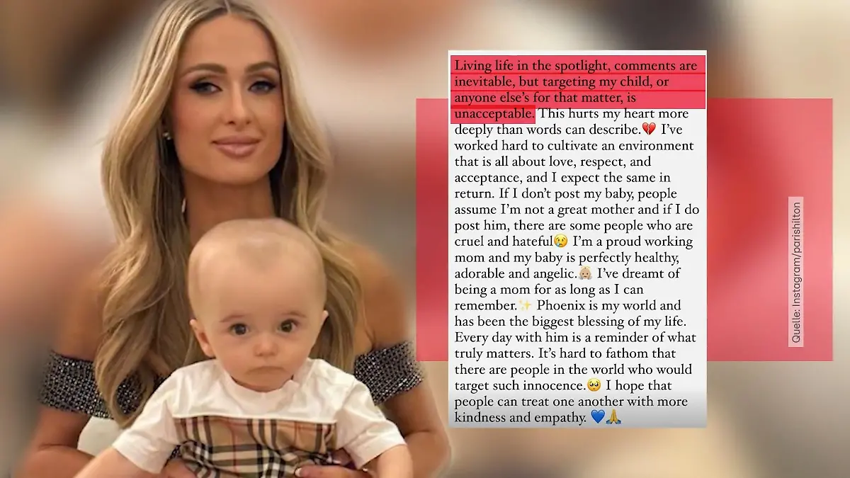 Paris Hilton nimmt ihr Baby in Schutz Nach Kopfform-Drama