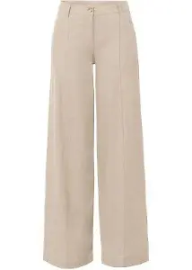 Palazzo-Leinenhose Beige