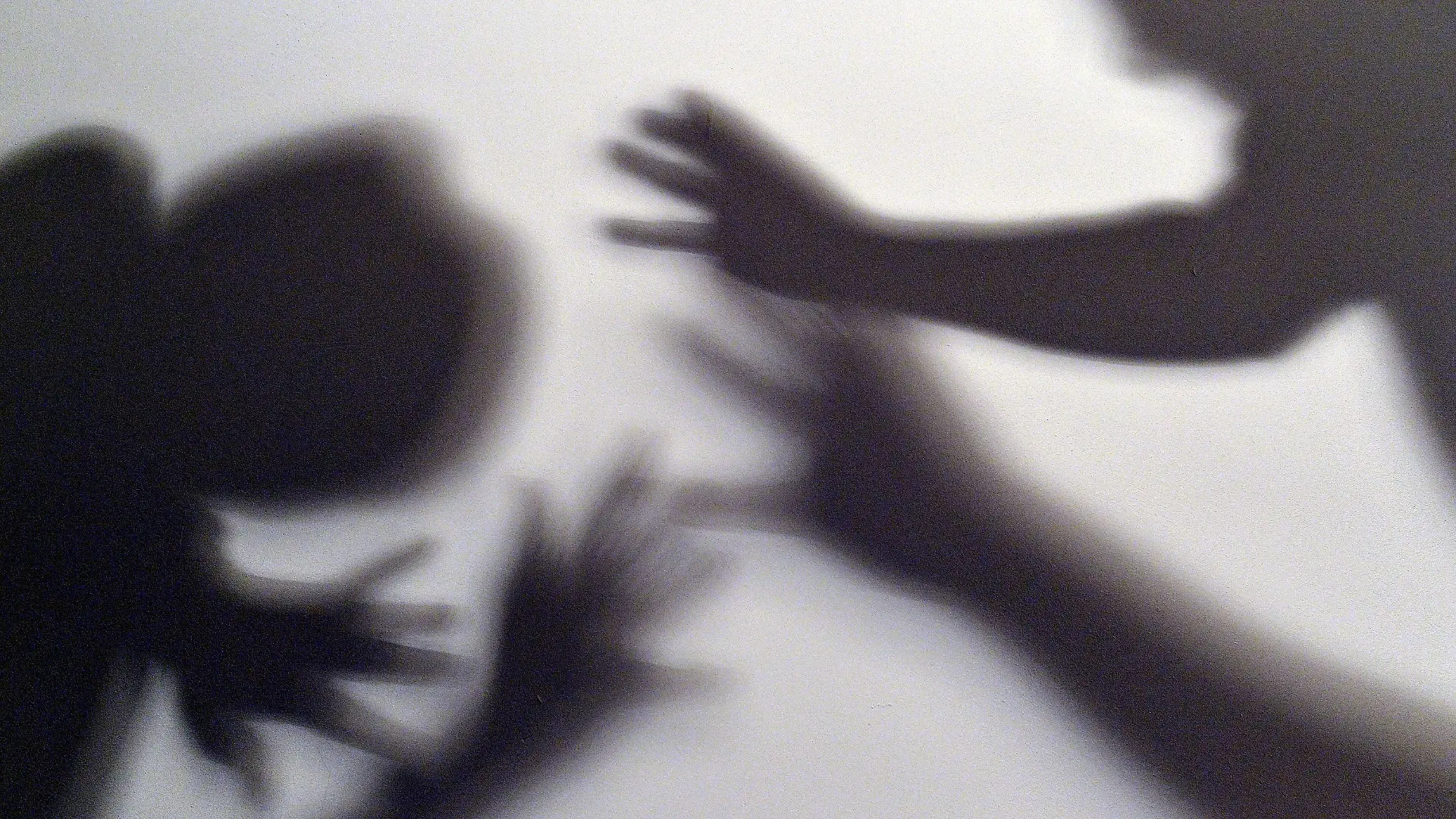ARCHIV - 07.06.2016, Berlin: Gestelltes Bild zum Thema häusliche Gewalt. Schatten sollen symbolisieren, wie ein Kind versucht, sich vor der Gewalt eines Erwachsenen zu schützen. (zu dpa «Mehr Kindeswohlgefährdungen an Niedersachsens Kitas gemeldet») Foto: Maurizio Gambarini/dpa +++ dpa-Bildfunk +++