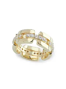 Goldener Ring mit Zirkoniasteinchen von Giorgio Martello