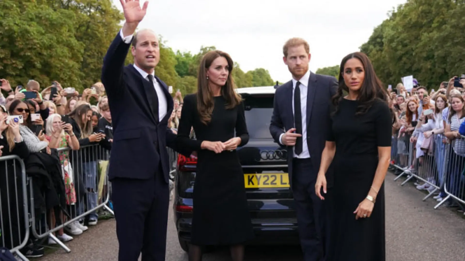 William, Harry, Catherine und Meghan beim gemeinsamem Auftritt nach dem Tod der Queen