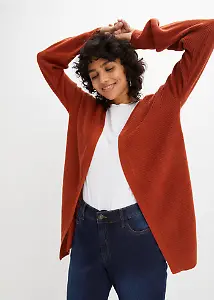 Rostbraune Strickjacke