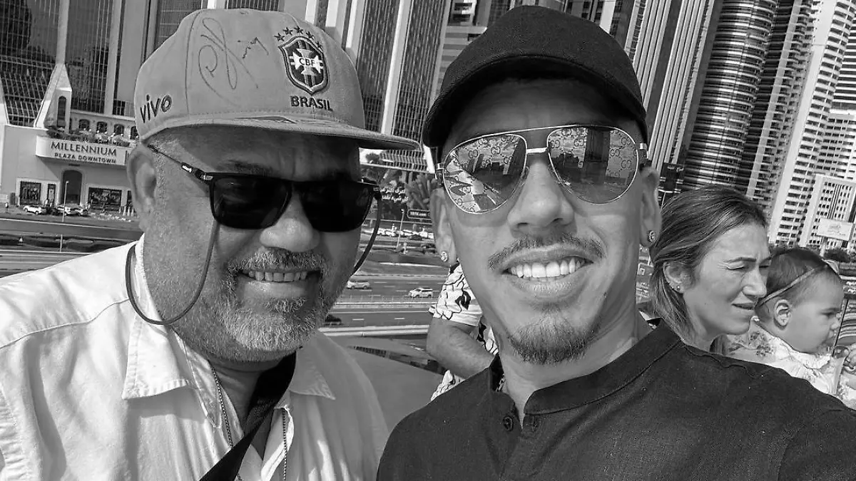Roberto Firmino mit seinem Papa José Roberto Cordeiro de Oliveira.