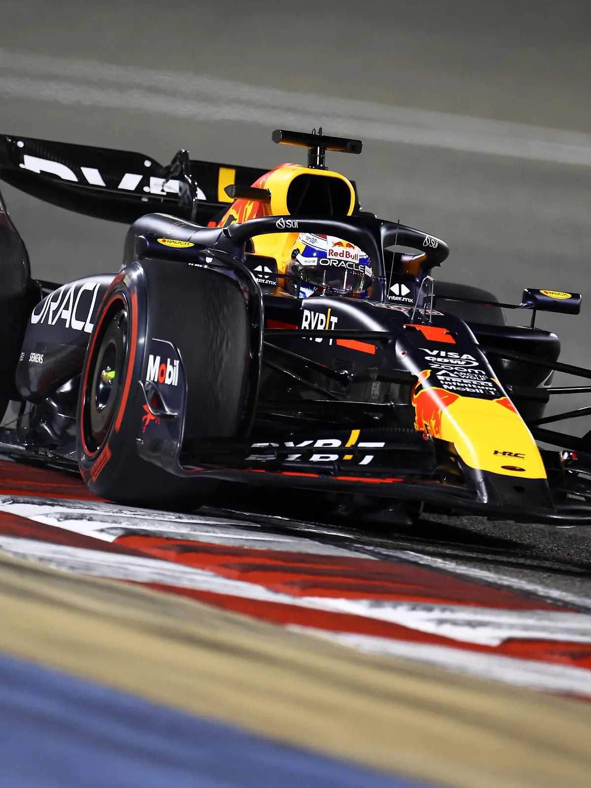 BAHRAIN, BAHRAIN - MARCH 02: Max Verstappen of the Netherlands driving the (1) Oracle Red Bull Racing RB20 on track during the F1 Grand Prix of Bahrain at Bahrain International Circuit on March 02, 2024 in Bahrain, Bahrain. (Photo by Clive Rose/Getty Images)